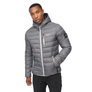 Crosshatch Mens Phelpmans Puffer Jacket / Charcoal